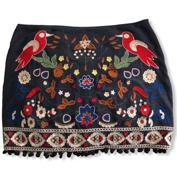 Umgee Dresses & Skirts - SOLD!! Umgee Embroidered mini skirt fully lined